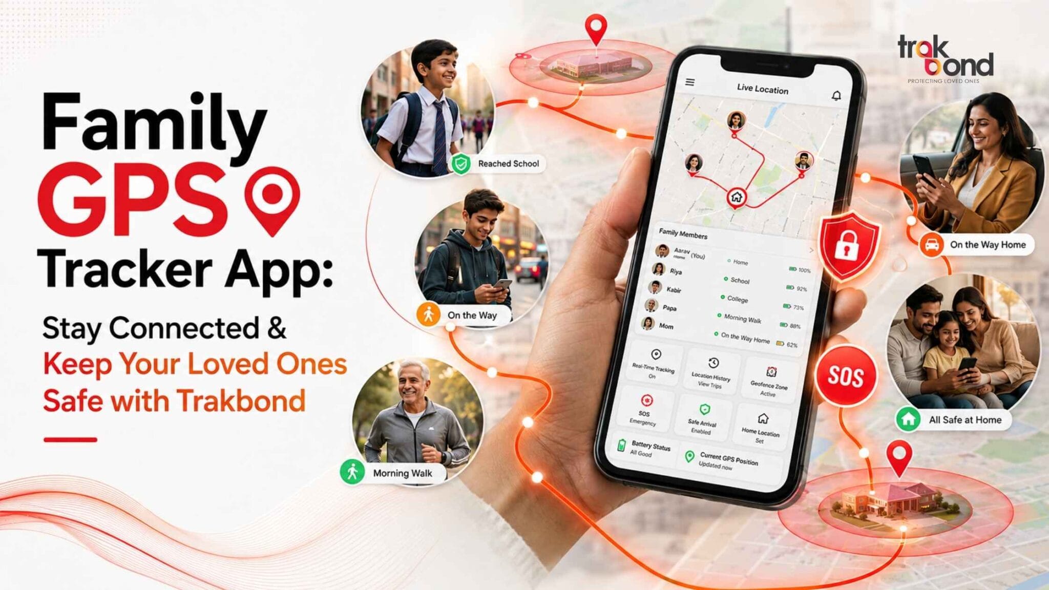 Family GPS Tracker App: Stay Connected & Keep Your Loved Ones Safe with Trakbond