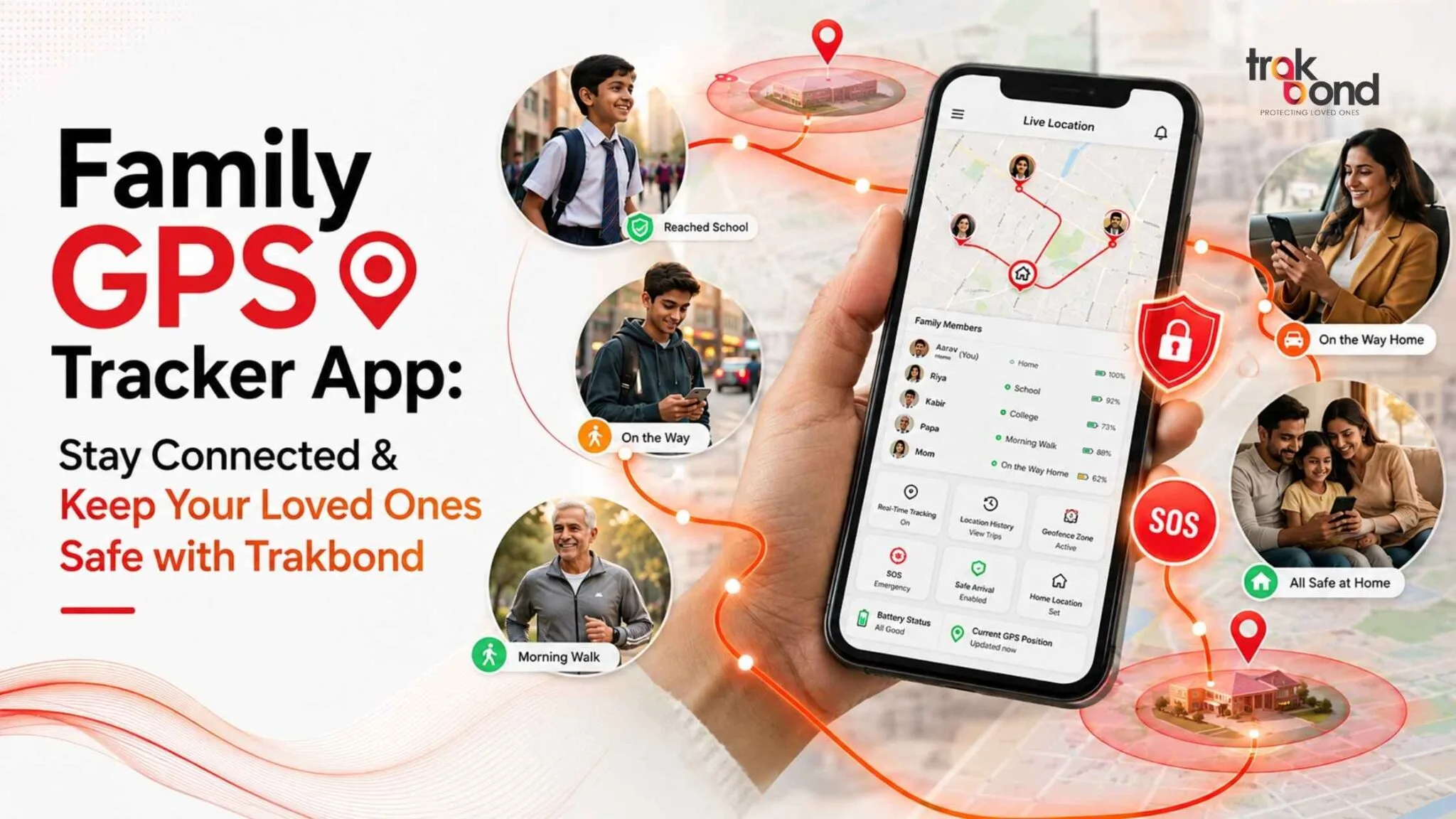 Family GPS Tracker App: Stay Connected & Keep Your Loved Ones Safe with Trakbond