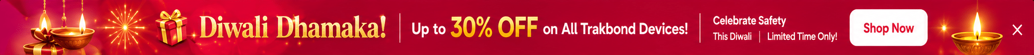Diwali Dhamaka! Up to 30% off on all Trakbond devices